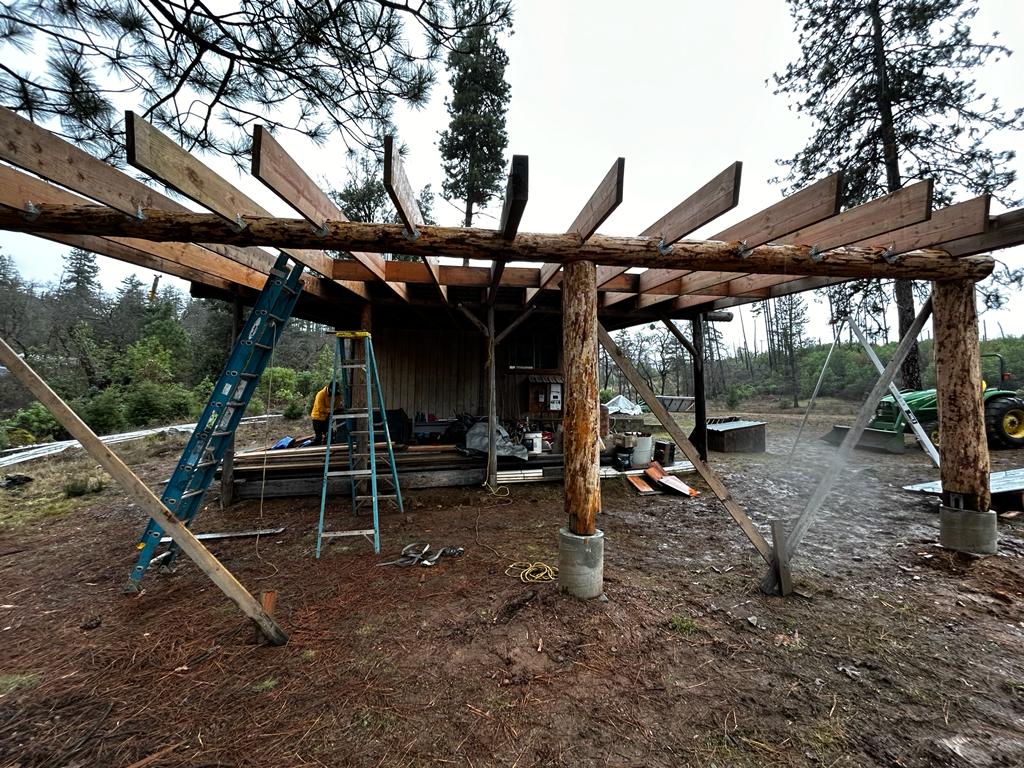 Pergola structure framing, example of additional outdoor structure work by NorCal Exterior
