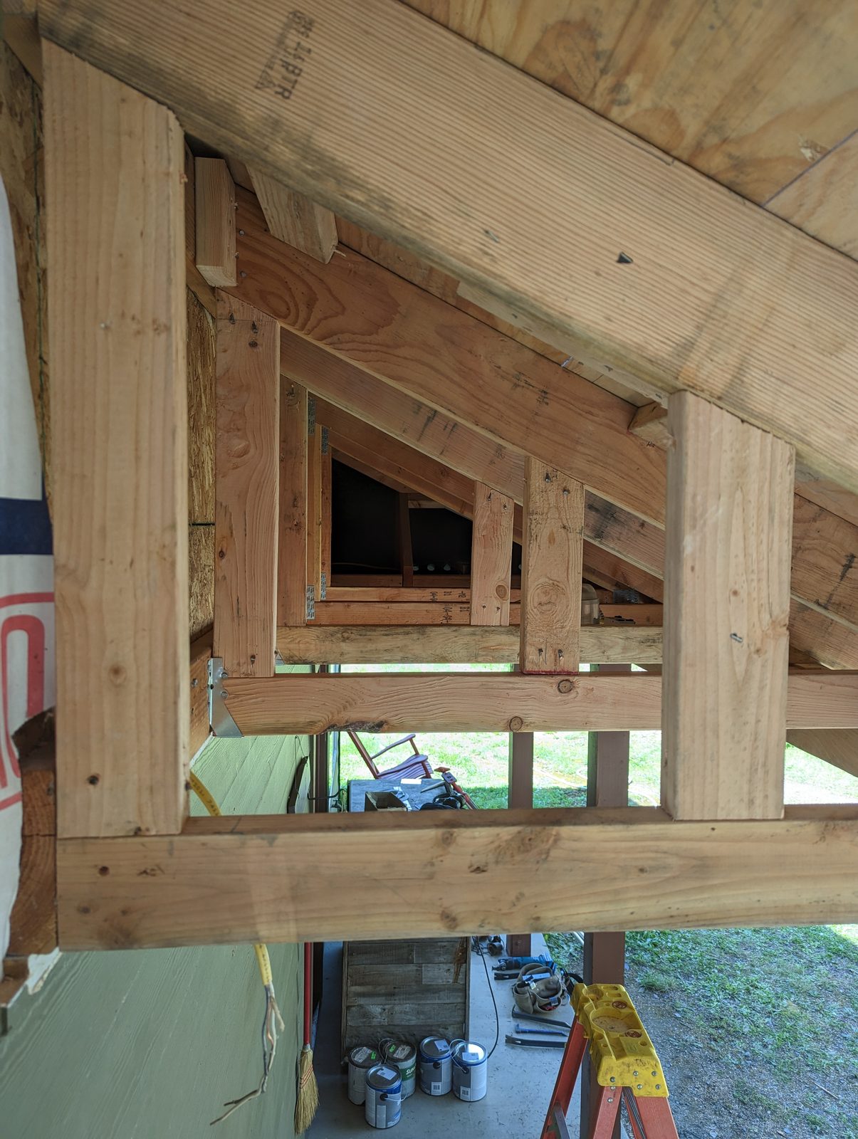 Window rough opening prepped with sill pan and flashing before the new unit goes in