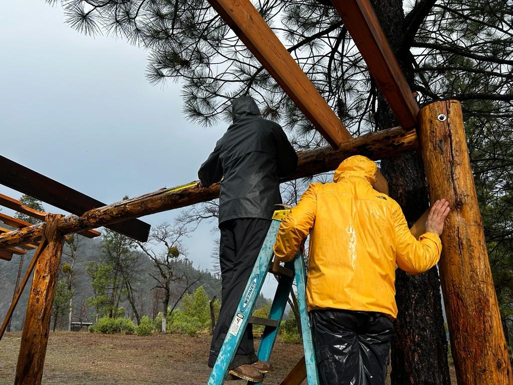 NorCal Exterior crew member building a custom outdoor structure, serving Rio Dell and southern Humboldt